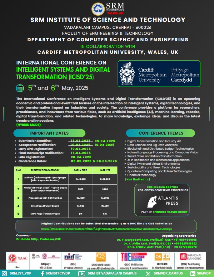International Conference on Intelligent Systems and Digital Transformation 2025 (ICISD'25)